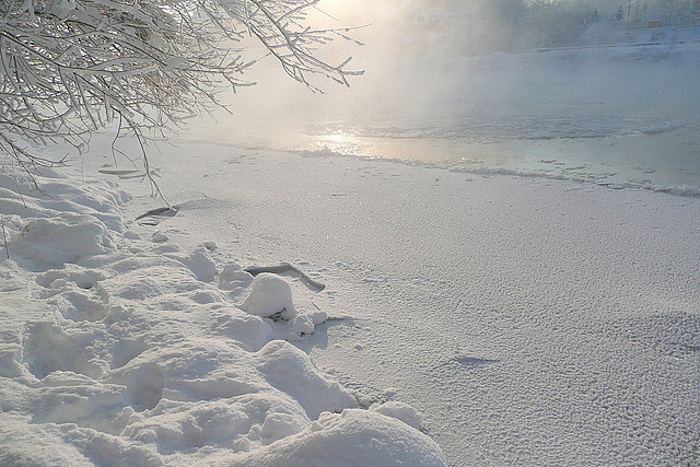 Am Ufer - Blick in eine Märchenwelt - minus 20° C