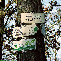 Milichovsky Les Park Signs, Haje, Prague, CZ, 2007