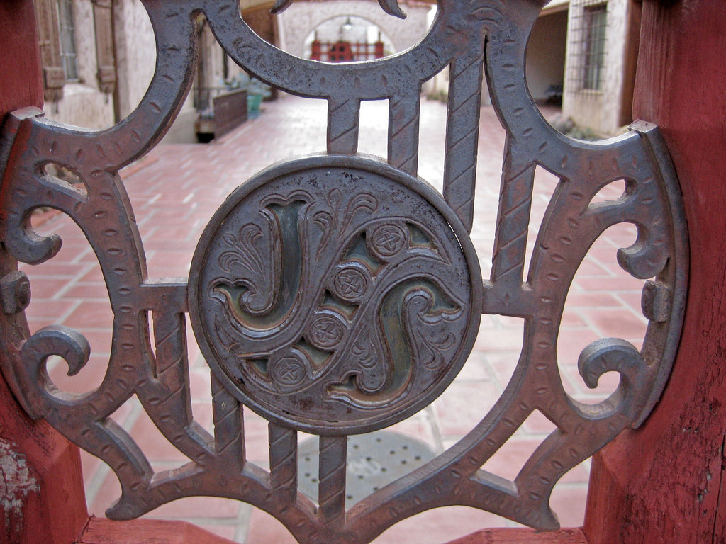 Grillwork Gate at Scotty's Castle (8703)