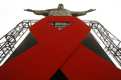 Red Ribbon On Christ The Redeemer