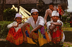 People in their traditional dress on Bali