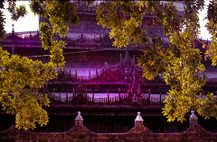 Shwe Nandaw Kyaung Temple in Mandalay, Burma