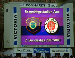 Die vom FC Schalke 04 gekaufte Anzeigetafel