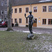 Bronzefigur im 'Plan' bei Pirna