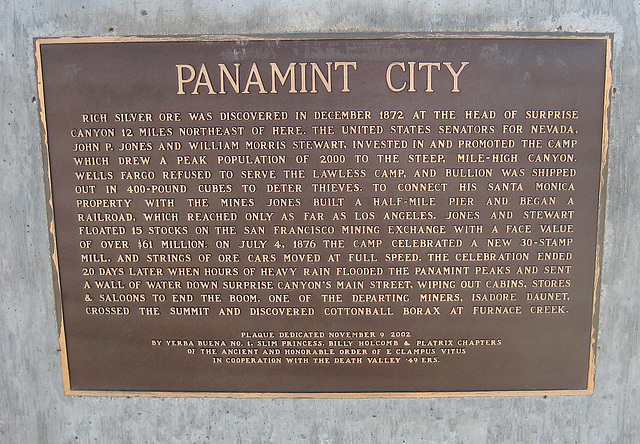 Panamint City Plaque (8598)