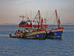 Fishing boat in the bay of Phi Phi Don