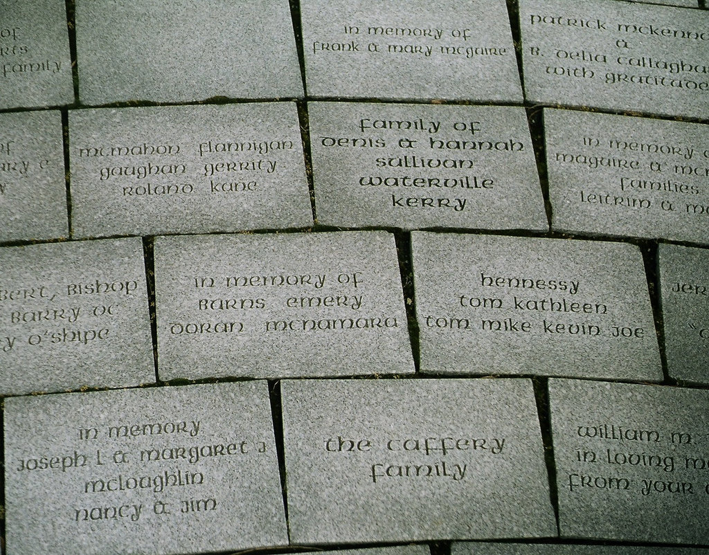 Irish famine memorial in Buffalo, NY, USA