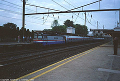Amtrak #910 Arriving, Picture 2, Lancaster, PA, USA, 1995