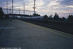 Keystone Service Led By Amtrak #910 Departing, Picture 5, Lancaster, PA, USA, 1995