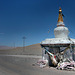 Chorten in the middle of the road
