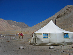 A tent for a rest during the Kora