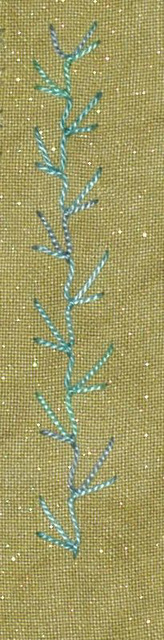 #61 Up-and-Down Feathered Buttonhole stitch