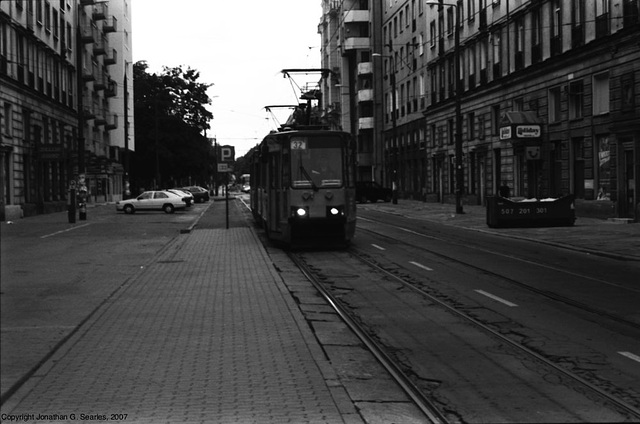 Tram At Politechnika, Warsaw, Poland, 2007