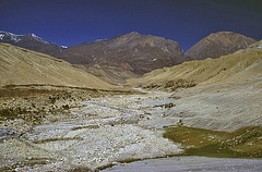 Landscape before Mustang town