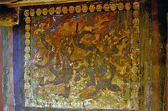Wall painting inside the Gompa