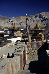 On the rooftop of a Gompa in Tsarang