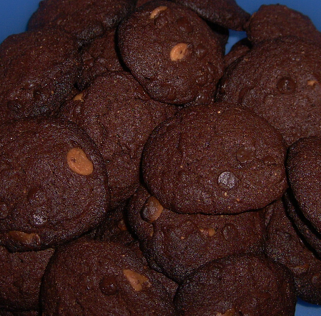 Double-peanut double-chocolate chip cookies