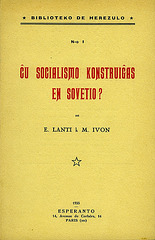 Ĉu socialismo konstruiĝas en Sovetio ?