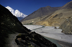 Our treck along the Kali Gandaki river