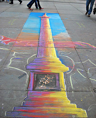 Nelson as pavement art