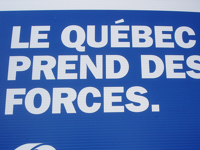 Le Québec qui faiblit en bleu capitaliste / Weaking Quebec in capitalist blue