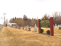 Immaculate heart of Mary cemetery - Churubusco. NY. USA.  March  29th 2009