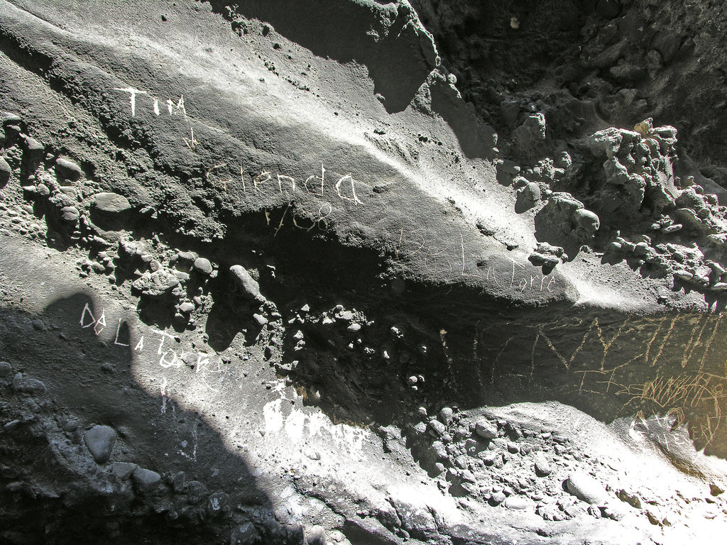Graffiti in Camp at Old Quarry (7158)