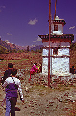 Passing the Chorten in the clockwise direction