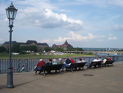 an der Elbe in Dresden