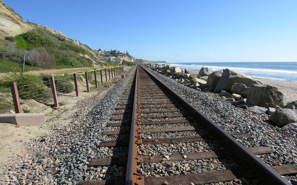 Railroad Along San Clemente Beach (7069)