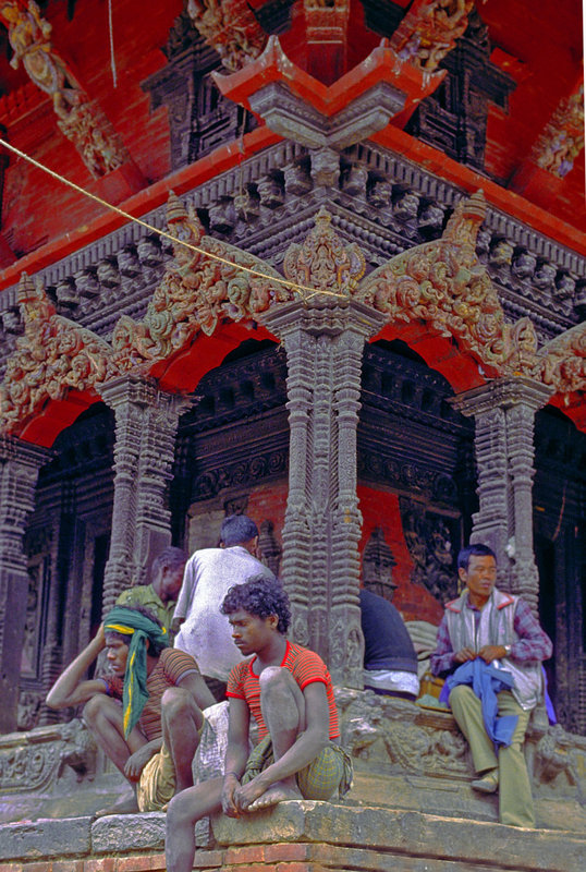 Scene at a pagoda in Kathmandu