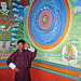 Mandala painting inside the Kurjey Lhakhang temple