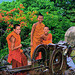 Monks at the Phu Si hill