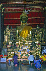 Lord Buddhas table inside Wat Mai