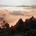 The morning mist is lifting in Laotian mountains