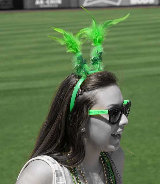 Baseball Fan On St. Patrick's Day (1113A)