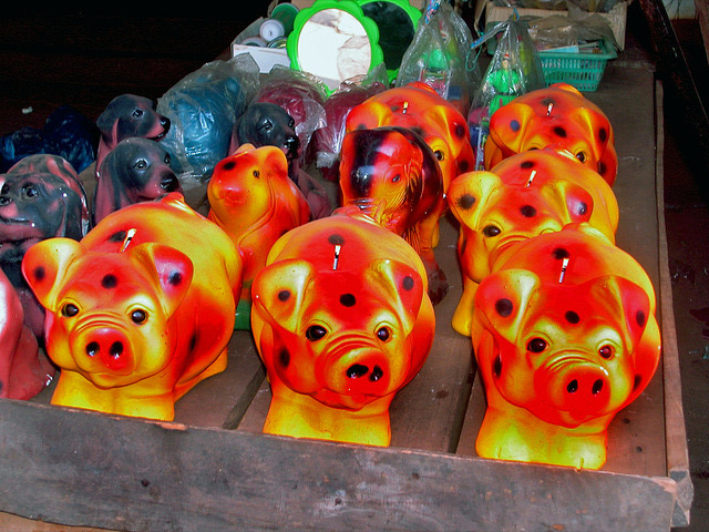 Selling the piggy banks for saving the money