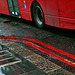 Red bus, red lines