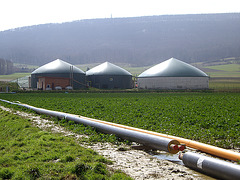 Bioenergieanlage im Bau