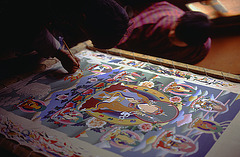 Thanka painting in Thimphu