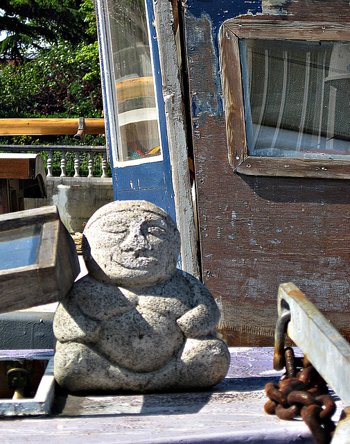 Buddha on a boat