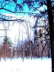 Abbaye St-Benoit-du-lac  / St-Benoit-du-lac  Abbey -  Quebec, CANADA  - 6 février 2009 / Photofiltrée.
