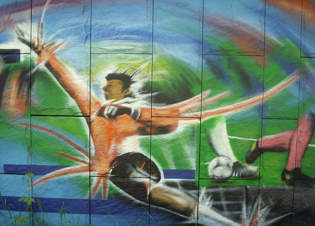 Sport  Grafitti am ZDF Gebäude