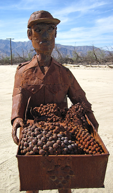Ricardo Breceda's Farm Worker sculpture in Galleta Meadows Estate (4421)