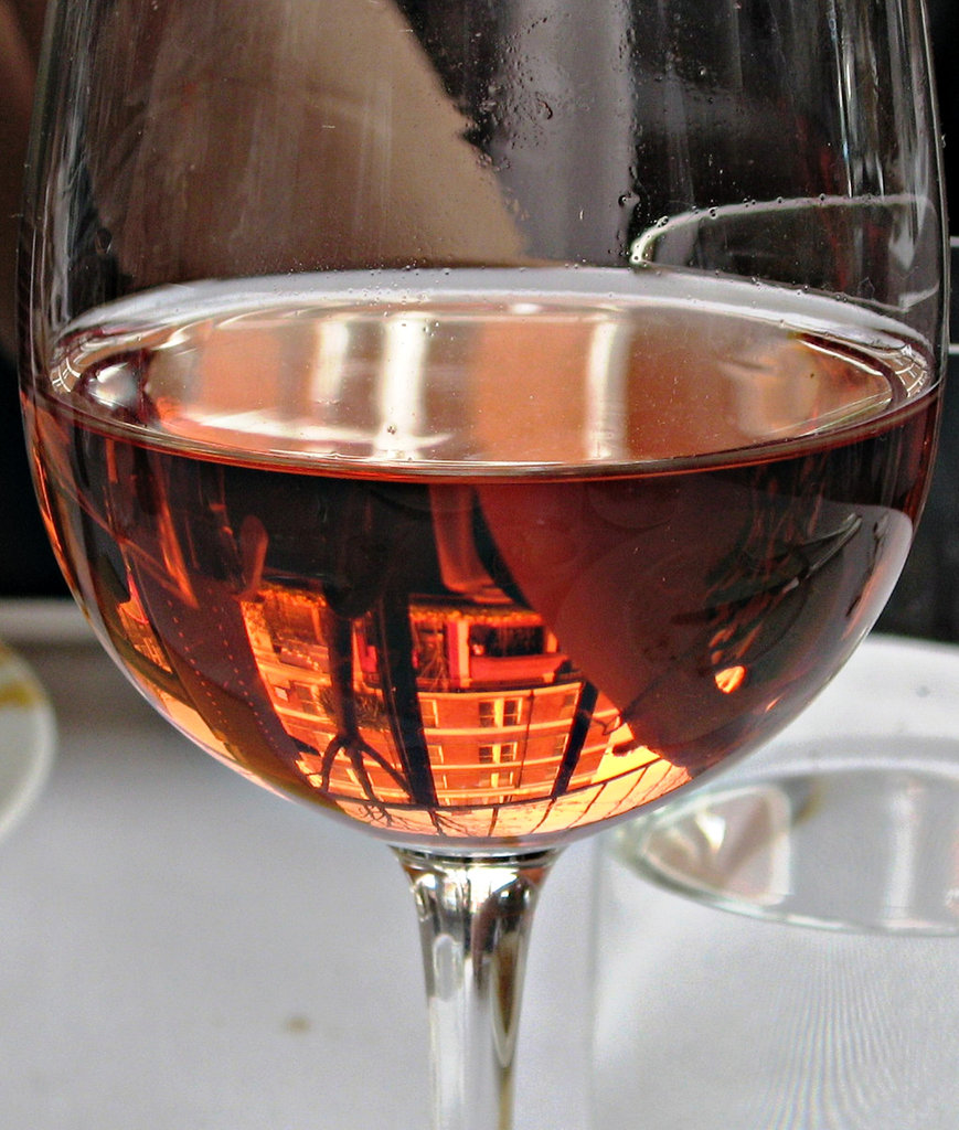 A glass of rosé