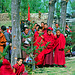 Monks watching the women dancing performance