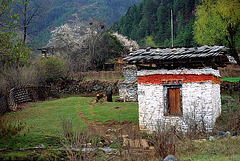 Nga Lhakhang village in Bumthang district
