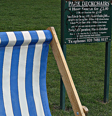 Park deckchairs