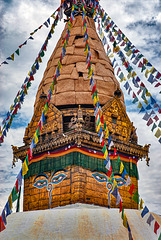 The top of the Stupa from Swayambhunath