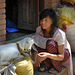 Girl with her goat in Bungmati